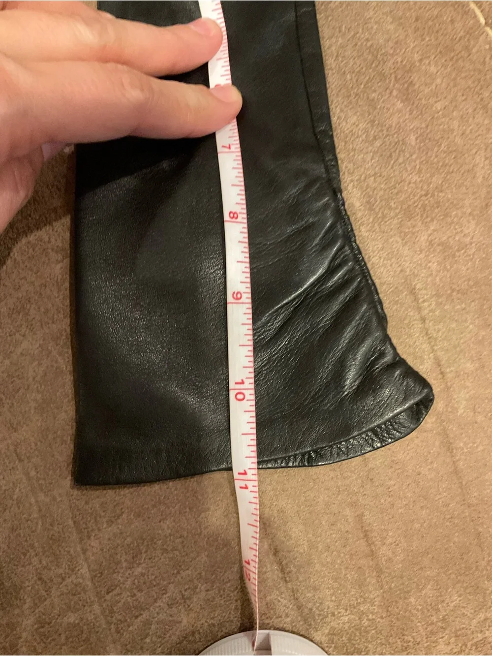 Black Lined Lambskin Leather Gloves
